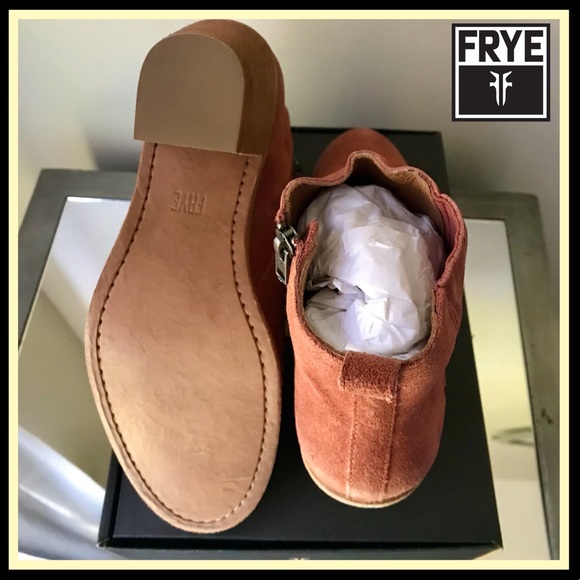 Frye Alton Suede Leather Chelsea Boots Rosewood - Picture 8 of 16